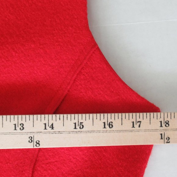 KARL LAGERFELD PARIS Women's Red Jumper Sleeveless Woold Blend Dress Sz 8 *Flaw - Picture 7 of 16